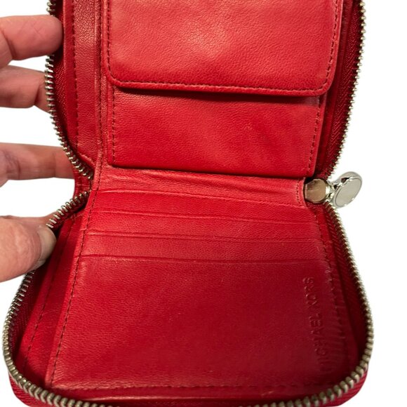 Michael Kors Small Quilted Leather Wallet - Red - Picture 4 of 7